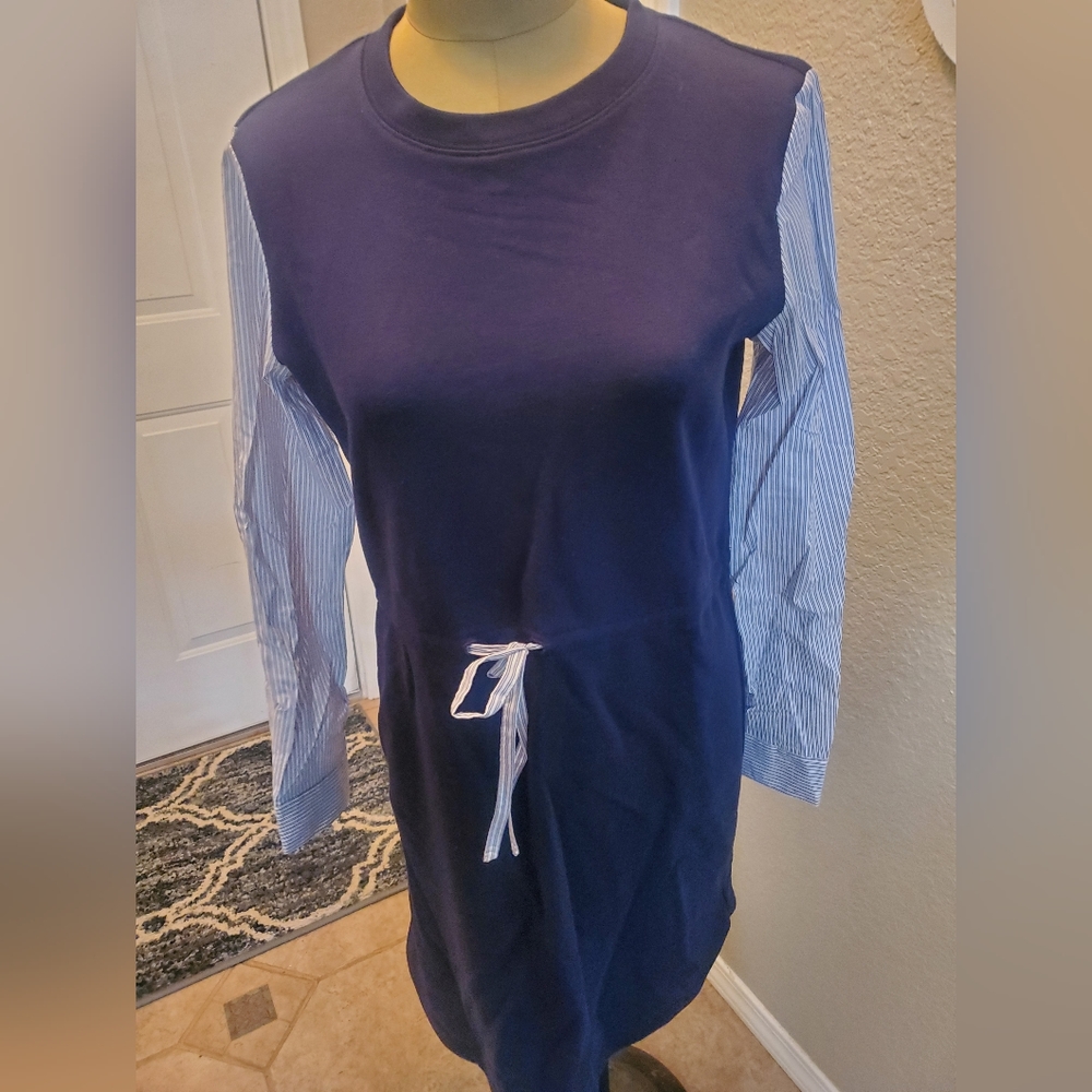 Nautical Sweatshirt Dress.